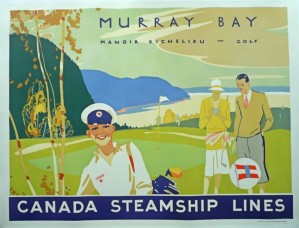 Original vintage poster Murray Bay for Canada Steamship Lines